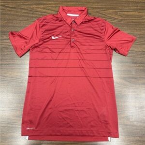 Nike Men's Crimson Dri-FIT Polo Shirt size Small